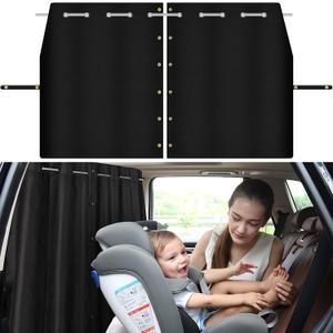 XCBYT Car Privcay Curtains - Car Camping Divider Curtains with Stainless Steel Adjustable Length Crossbar Van Curtains Car Window Shades for Van SUV Pickup Truck Travel Nap Camping (C-Xw-1.8m Curtains)