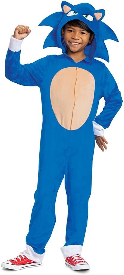 Sonic the Hedgehog Costume, Official Sonic Movie 2 Costume and Headpiece (Small (4-6))