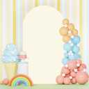 PATYDEST Ivory Wedding Arch Cover 6.6ft Spandex Arch Backdrop Covers Chiara Arch Backdrop Stand Cover Stretchy Backdrops Arched Covers for Bridal Shower Balloon Birthday Party Wedding Shower Decor