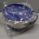 Rorence Mixing Bowls Set: Stainless Steel Non-Slip Bowls with Pour Spout, Handle and Lid - Set of 3 - Blue