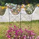 45.3" H x 15" W Metal Garden Trellis for Climbing Plants, Black Iron Trellis for Vines Plant Rose Vegetable Support,Large Decorative Outdoor Trellis2 Pack