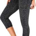 Heathyoga Capri Leggings for Women High Waisted Capri Leggings with Pockets for Women Tummy Control Yoga Pants Women, L