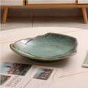 Ceramic Decorative Dish for Kitchen Counter,12'' Large Decorative Bowl, Key Bowl for Entryway Table, Modern Centerpiece Decor Dish for Home Decor Accents.(GREEN)