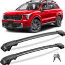 KINGGERI 220lbs Lockable Roof Rack Cross Bars Compatible with Kia Sorento X-Line & X-Pro 2021-2026 with Raised Side Rails, Heavy Duty Aluminum Roof Rails Crossbars Luggage Accessories