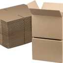 7x5x5 Inches Shipping Boxes Set of 40, Brown Corrugated Cardboard Box Literature Mailer for Packing Small Business