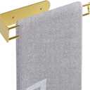NearMoon Hand Towel Holder/Towel Ring Strong Hold Self Adhesive Bathroom Towel Bar, Thicken Stainless Steel Towel Rack- Sticky Towel Hanger, Contemporary Style NO Drilling (Brushed Gold)