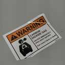 ComplianceSigns.com WARNING Carbon Dioxide Gas Vacate Immediately ANSI Label Decal, 10x7 inch Vinyl for Gases