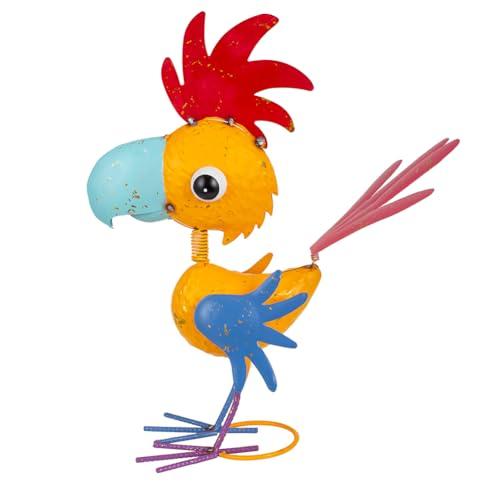 giole Metal Rooster Garden Statue, 15'' Rooster Decor Outdoor Statue, Chicken Yard Art Lawn Decor for Outside, Patio, Unique Present for Woman, Garden Lovers