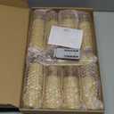 kakoya Flickering Flameless Candles Battery Operated with Remote and 2/4/6/8 H Timer Acrylic Led Pillar Candles Pack of 9 (appr D2.3"xH5.5"6.5"7.5")with Realistic 3D Wick Candles for Home Decor(Gold)