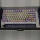 MK INKY75 Mechanical Keyboard with Full Aluminum Wireless Mechanical Gaming Keyboard, 75% Layout Mechanical KeyBoard BT/2.4G/USB-C,Hot Swappable, Creamy Sounding, RGB/PP/4000mAh(Dream Lavender)