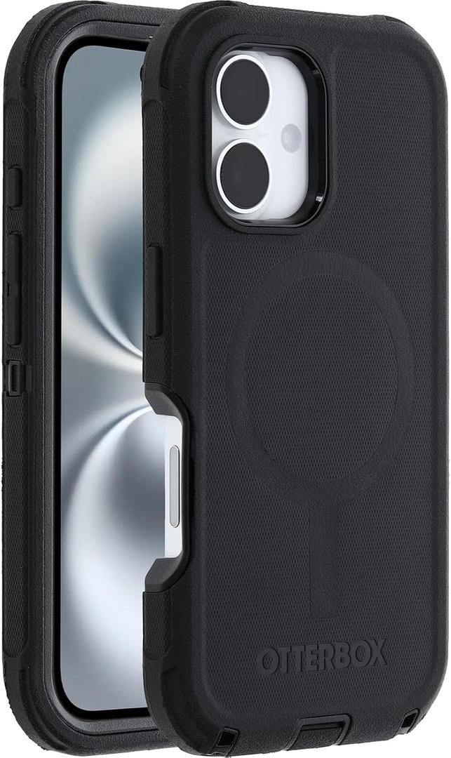 OtterBox iPhone 16 Defender Series Case - Black (Single Unit Ships in polybag)