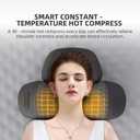 Cervical Neck Pillow Massager with Heat Therapy, Memory Foam, 3-in-1 Traction Device for Neck Pain Relief, Gray