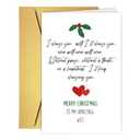 Romantic Christmas Card for Wife, Heartfelt Wife Christmas Card&Gift from Husband, Xmas Anniversary Cards for Her, Ideal Love You Holiday Gift for Her Pack of 2