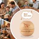 2 x Personalized I Love You Emotional Present Unique Graduation Gift for Son Teen Adult,Christmas Valentines Birthday Gifts for Son from Mom Dad Mother Father,Wooden Round Box with Funny Cards & Coin