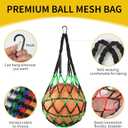 5 Pack Basketball Net Bag Mesh Bag Soccer Football Volleyball Ball Storage Nylon Single Ball Keeper Ball Carrier
