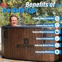 AKSPORT Ice Bath Tub for Athletes, 151 Gallons Inflatable Cold Plunge Tub Compatible with Water Chillers, Icebath for Recovery & Cold Water Therapy, Portable Bathtub for Indoor & Outdoor-Wood