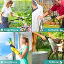 Itsonestep Garden Hose 100ft, 3/4" GHT Non-Expanding Water Hose Lightweight, Flexible Garden Hose with 10 Function Nozzle, Kink-Free, Sturdy, High-Pressure, Abrasion-Resistant Hoses for Yard, Garden