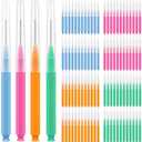 100pcs Interdental Brushes Dental Cleaning Tools Tooth Floss Picks Oral Hygiene Toothpicks (Colorful)