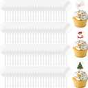 100 Pieces 2 Inch Circle Acrylic Custom Cupcake Topper, DIY Clear Blank Cake Personalized Cupcake Topper with Sticks for Birthday Party, Christmas, Halloween, Wedding, Baby Shower Cake Decoration