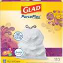 Glad ForceFlex Tall Kitchen Trash Bags, 13 Gallon, Gain Moonlight Breeze, 110 Ct 