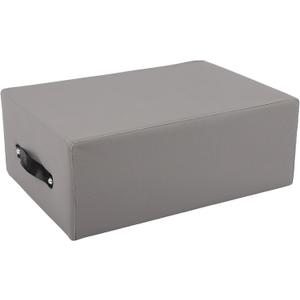 GCCSJ Pilates Box for Reformer Workouts, Portable Pilates Sitting Boxs for Pilates Reformer/Board Use, Non-Slip Memory Foam, Home Gym Pilates Accessories for Stretch/Balance, 300LBS Capacity (Grey)