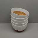 Remerry 6 Pcs 11.2 Inch Hanging Planters Hanging Plant Basket for Indoor Outdoor Plants Set Plastic Hanging Flower Pot with Drainage Holes and Removable Trays for Home Garden (White)