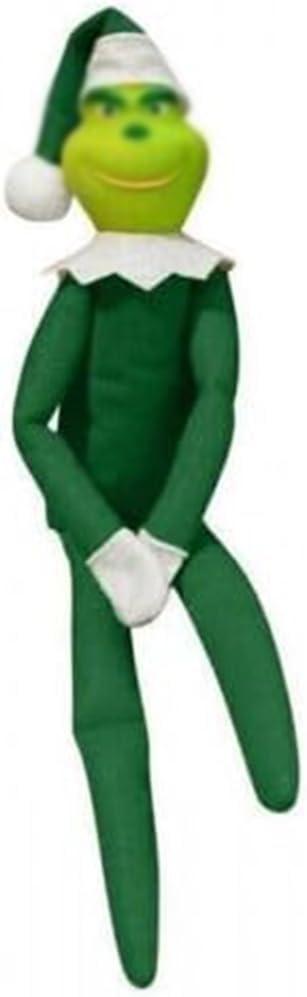 Christmas Elf Plush Doll - Red and Green Elves for Home Decoration, Xmas Ornaments Tabletop Home Office Decor, Fun Toys Gifts and Christmas Decorations (Green)