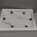 Vanity Decorative Tray, 12" x 8" White Marble Pattern Perfume Tray, Bathroom & Countertop Organizer for Soap, Jewelry, Candle