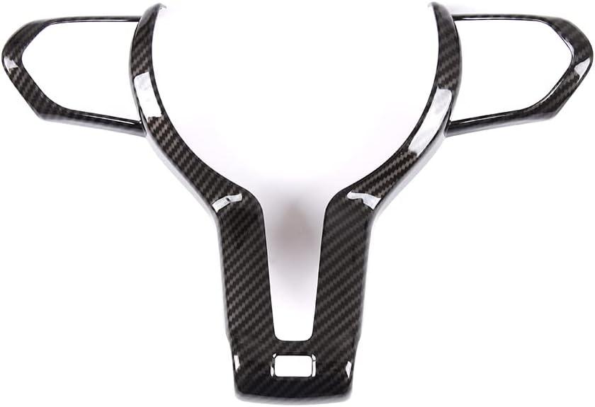 TINKI Car Steering Wheel Button Cover Trim Fit for BMW F20 F21 F22 F23 F30 F32 F33 F34 F36 F39 F15 F16 F80 F85 F86 M-Sport Interior Accessories, Only Fits for The Middle Hollow Version, Carbon Fiber