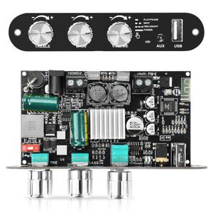 ZK-1001U Mono Bluetooth Amplifier Board with TWS, 100W Peak Power Home Audio Amplifier Board,Vehicle Amplifier Wide Voltage Input 9-24V,Supports USB/AUX/Bluetooth Input for DIY Wireless Speaker