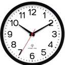AKCISOT Atomic Black Wall Clock Analog Clocks for Indoor Kitchen, Battery Operated Clock for Bedroom Office Living Room(14 Inch)