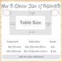 Boao Cotton 60 x 120 Inch Farmhouse Ruffle Tablecloth Blue White Striped Flounces Trim Table Cover for Rectangle Table Kitchen Party Wedding Decor