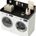 2-Tier Washer Dryer Countertop, 27.6" x 54" Laundry Countertop for Washer and Dryer, Laundry Room Organization and Storage, Black