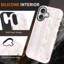 for iPhone 17 Case,Compatible with MagSafe,Dual-Layer Hard Shell + Silicone Cover,Full Body Protection Shockproof Case for iPhone 17-Blushing Floral Chic Coquette