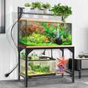 40 Gallon Fish Tank Stand – Aquarium Stand with Power Outlets, 37.7" x 19.2" x 58.66", Heavy-Duty Metal Tank Stand, 40 Gallon Reptile Tank Stand for Home Office – Tank Not Included (Black)