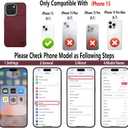 GUERNICA for iPhone 15 Wallet Case with RFID Blocking Card Holder for Women Men, Kickstand Shockproof Phone Case for iPhone 15(6.1"),Wine Red
