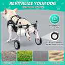 Nasjac Dog Wheelchair for Back Legs - Lightweight Portable Wheelchair with Reflective Stripes, Adjustable Pet Wheelchair Cart for Senior, Arthritis, Paralyzed, Injured, or Disabled Dogs