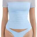 SUUKSESS Women Sexy Mesh Sheer Short Sleeve Tops Mock Neck Ruched Going Out Shirts, No Size