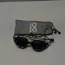 Swim Goggles, Polarized Adult Swimming Goggles Bungee Strap No Hair Pulling Anti-fog Pool Goggles for Men Women (04-black/Polarized Smoke)