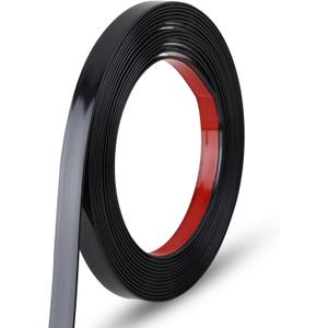 Gaahing 196.8" x 0.5" Brushed Black Molding & Wall Trim, Flexible Peel and Stick Decorative Strip for Tile, Mirror, Ceiling, Floor, Panel, Cabinet