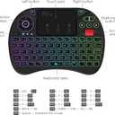 Rii X8 Mini Keyboard,2.4GHz Portable Wireless Keyboard with Touchpad Mouse,RGB Backlit,Rechargeable Battery for Android TV Box/Mac/PC/Nvidia Shield