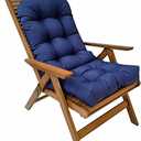 Patio Rocking Chair Cushion,Waterproof Non-Slip High Back Patio Cushions,43Inch Indoor/Outdoor Chaise Lounger Cushions (Navy)