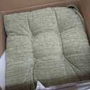 Klear Vu The Gripper Non-Slip Rocking Chair Cushion Set with Thick Padding, Includes Seat Pad & Back Pillow with Ties for Indoor Living Room Rocker, 17x17 Inches, 2 Piece Set, Jade