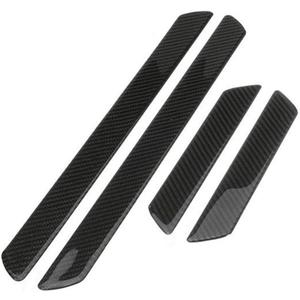 Car Door Sill Plate Protectors,Door Entry Guards Sill Scuff Cover Panel Step Protector Sticker 4PCS Universal,Carbon Fiber Pattern (19.25x1.44inch)