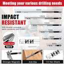 10 Pcs Masonry Drill Bit Set with 6 Pcs High Magnetic Screwdriver Bit Set, K5 Impact Resistant Non-slip Drilling Bits for Wood Concrete Tile Ceramic Brick