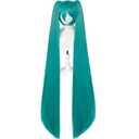 47inch/120cm Long Green Straight Cosplay Wig with 2 Ponytail Peluca Verde Wigs with Bangs for Women Anime Outfit Lolita Wig with Green Pigtails Wigs for Halloween Party Costume+Hair Cap