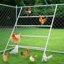 YUMEKA Chicken Roosting Ladder,Chicken Perch for Coop,Chick Roosting Bars, Cock Coop Toys, Suitable for Chicken Run and Chicken Perch, Backyard Poultry, Farm Roost Toys for Hen 55.1' L x 40.1' W