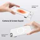 PinLiSheng Magnetic for iPhone Case [Mil-Grade Drop Protection] [Compatible with Magsafe] Shockproof Slim Transparent Protective Phone Case, (A-White, iPhone SE3/SE2/8/7)