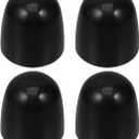 Mikikit 4Pcs Universal Toilet Bolt Caps: Toilet Seat Floor Bolts Caps, Black Toilet Screw Covers Toilet Bolt Covers Round Plastic Push-On Toilet Bowl Bolt Caps Covers