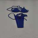 Bikini Sets Women Thongs Cheeky Two Piece Swimsuit Sexy Swimwear Triangle Cute Bathing Suit String (Blue, XS)